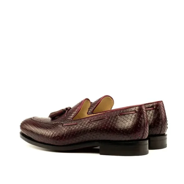 Cheap Emanuele Sempre Python Tassel Loafers Burgundy