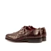 Online Emanuele Sempre Single Monk Alligator Shoes Burgundy