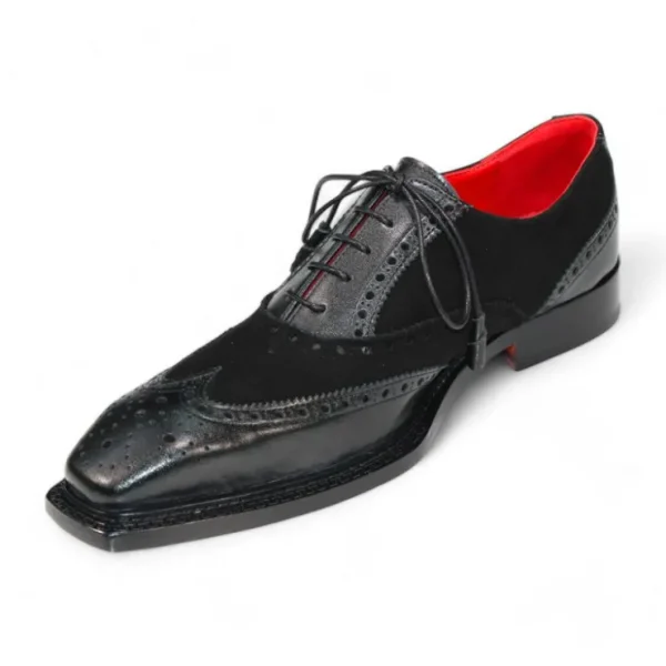 Best Sale Emilio Franco Antonio Genuine Leather/ Suede Shoes Black