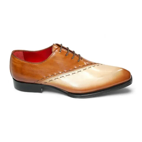 Discount Emilio Franco Arstide Leather Shoes Beige/Brandy