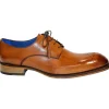 Shop Emilio Franco Artigiana Delfino Leather Shoes Cognac