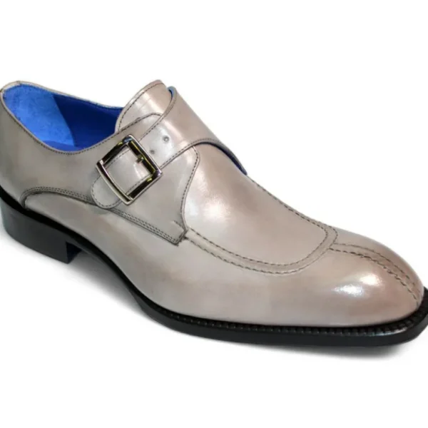 New Emilio Franco Bernardo Calfskin Shoes Light Grey