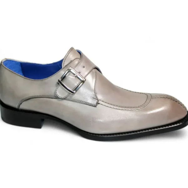 New Emilio Franco Bernardo Calfskin Shoes Light Grey