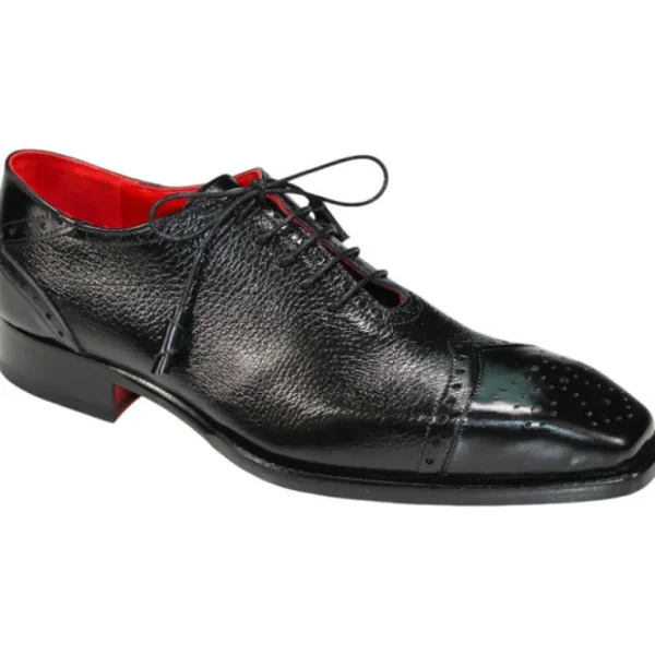 Shop Emilio Franco Bosco Genuine Deerskin Shoes Black