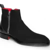 Cheap Emilio Franco Cesare Genuine Leather/ Suede Boots Black