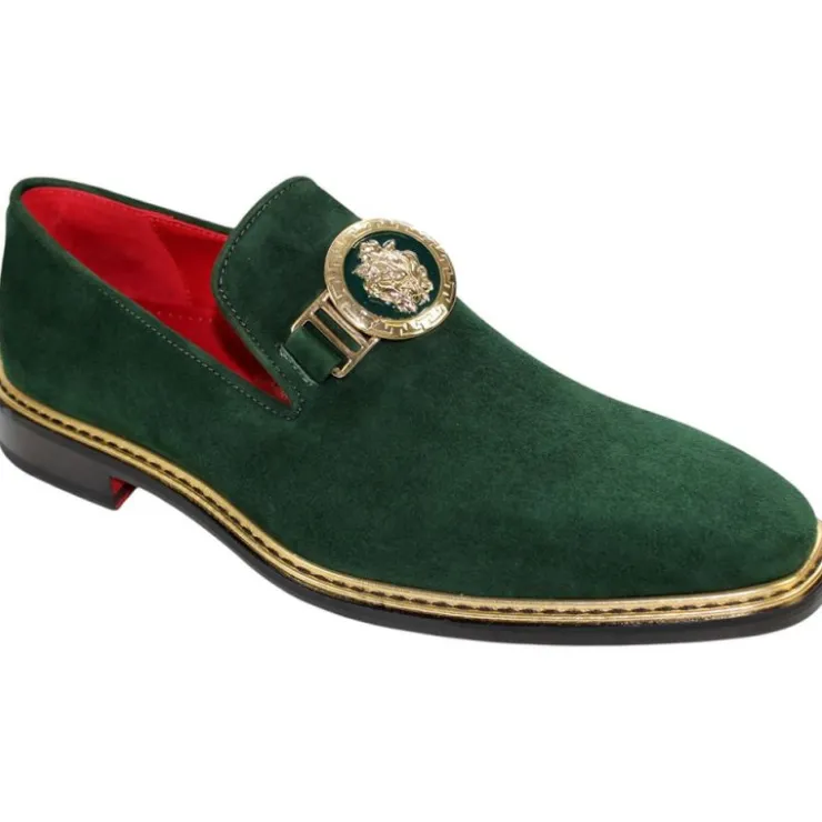 Fashion Emilio Franco Couture EF102 Suede Shoes Green