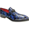 Flash Sale Emilio Franco Couture Narciso Patent Croco Multi Print Shoes Navy Combo