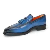 Sale Emilio Franco Dino Leather Shoes Blue/Black