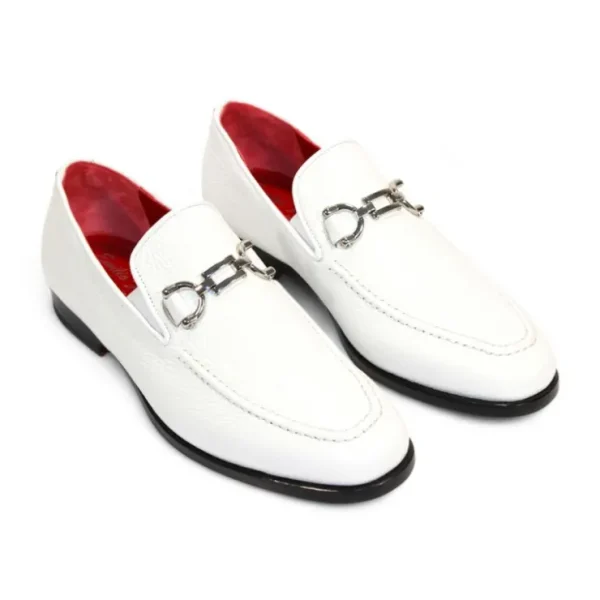 Outlet Emilio Franco Edgardo Deerskin Shoes White