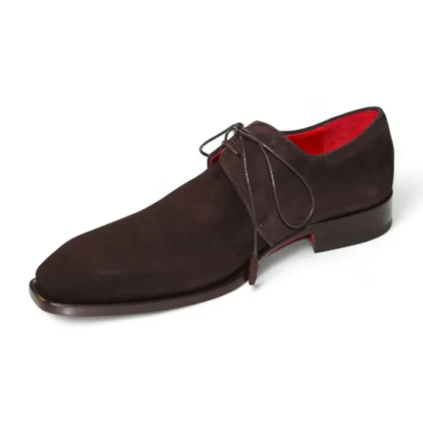 Fashion Emilio Franco Gabriele Genuine Suede Shoes Chocolate