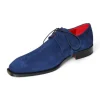 New Emilio Franco Gabriele Genuine Suede Shoes Navy