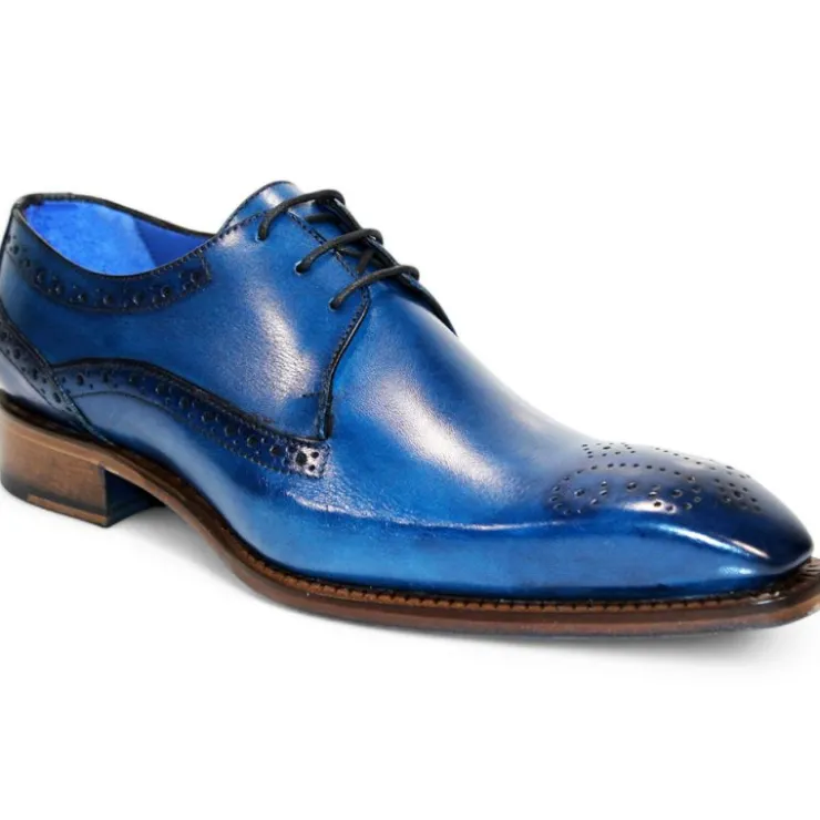 Best Emilio Franco Giacamo Leather Shoes Ocean Blue OceanBlue