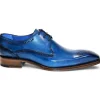 Best Emilio Franco Giacamo Leather Shoes Ocean Blue OceanBlue