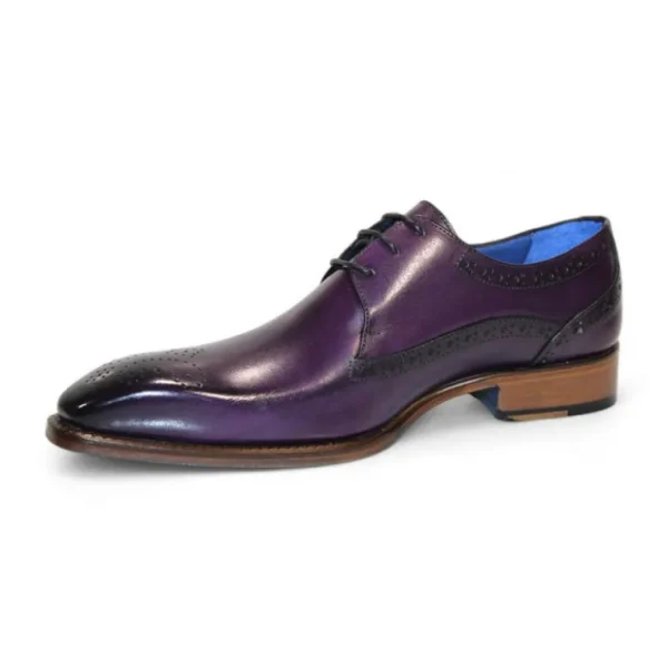 Fashion Emilio Franco Giacamo Leather Shoes Purple