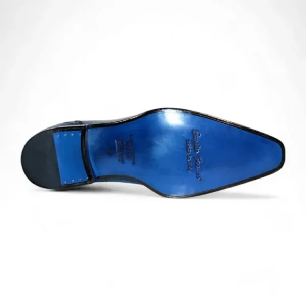 Best Emilio Franco Giacamo Leather Shoes Ocean Blue OceanBlue