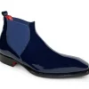 Store Emilio Franco Leonardo Patent Leather Boots Navy