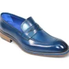 Discount Emilio Franco Mirko Calfskin Loafers Blue