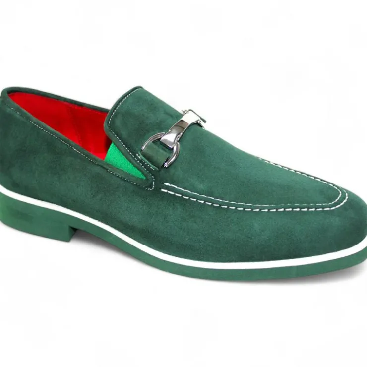 Cheap Emilio Franco Nino II Genuine Suede Loafers Green