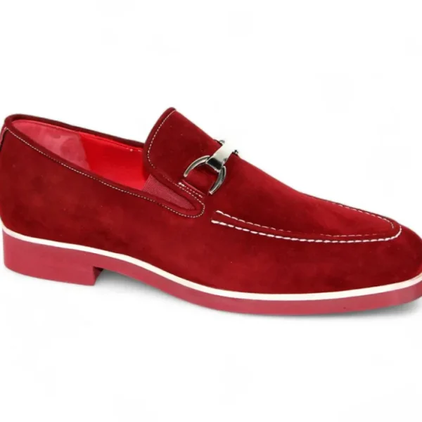 Discount Emilio Franco Nino II Suede Loafers Burgundy