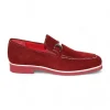 Discount Emilio Franco Nino II Suede Loafers Burgundy