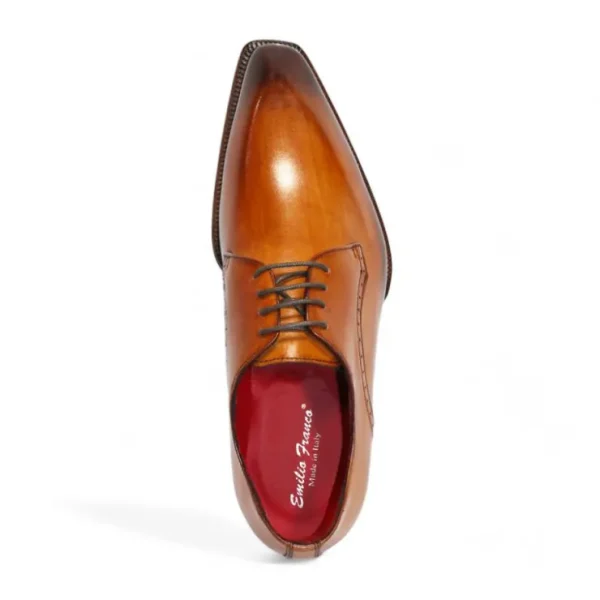 Clearance Emilio Franco Renzo Leather Shoes Cognac