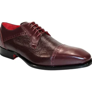 Best Sale Emilio Franco Samuele Leather/Deerskin Shoes Burgundy