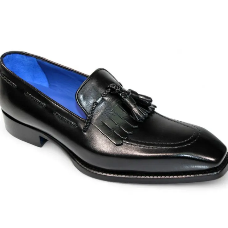 Fashion Emilio Franco Tommaso Leather Shoes Black