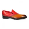 New Emilio Franco Vittorio Leather Shoes Cognac/Red