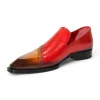 New Emilio Franco Vittorio Leather Shoes Cognac/Red