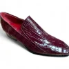 Cheap Fennix Dustin Genuine Alligator Shoes Burgundy