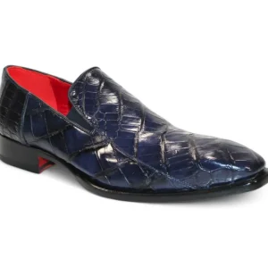 Fashion Fennix Dustin Genuine Alligator Shoes Navy