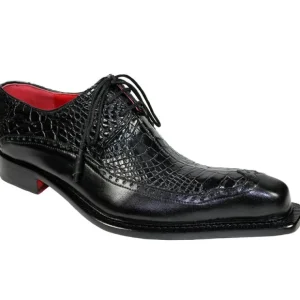 Store Fennix Finley Calfskin / Genuine Alligator Shoes Black