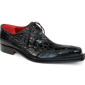 Sale Fennix Frank Genuine Alligator/ Leather Shoes Black