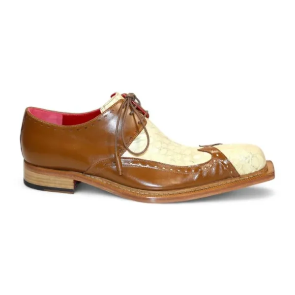 fennix_harry_genuine_alli_1-2.webp Store Fennix Harry Genuine Alligator/Leather Shoes Beige/Brandy