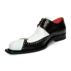 Discount Fennix Harry Genuine Alligator/Leather Shoes White/Black