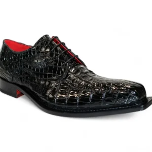 Discount Fennix Hugo Genuine Crocodile Shoes Black