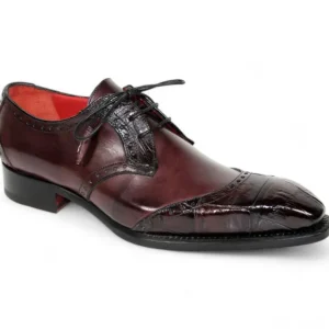 Clearance Fennix Jax Genuine Alligator / Calfskin Shoes Burgundy