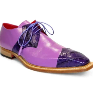 Clearance Fennix Landon Genuine Alligator/ Leather Shoes Purple/Lavender