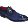 Clearance Fennix Landon Genuine Alligator/ Suede Shoes Navy