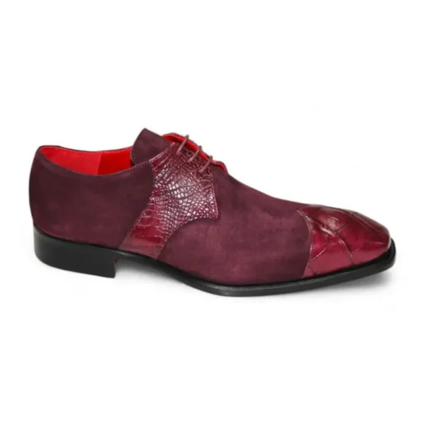 Best Sale Fennix Landon Genuine Alligator/ Suede Shoes Burgundy