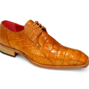 Cheap Fennix Logan Genuine Alligator Shoes Cognac