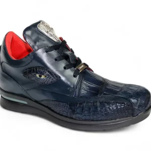 Best Sale Fennix Mason Genuine Alligator/Leather Sneakers Navy