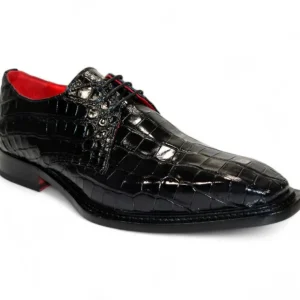 Clearance Fennix Rowan Genuine Alligator Shoes Black