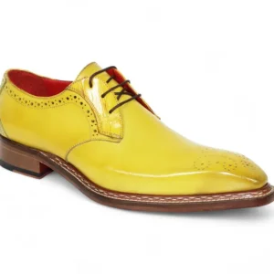 Hot Fennix Tyler Calfskin / Genuine Alligator Shoes Yellow