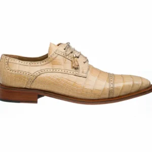 Flash Sale Ferrini 216 Belly Alligator Cap Toe Shoes Dune