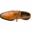 Fashion Ferrini 216 Belly Alligator Cap Toe Shoes Cognac