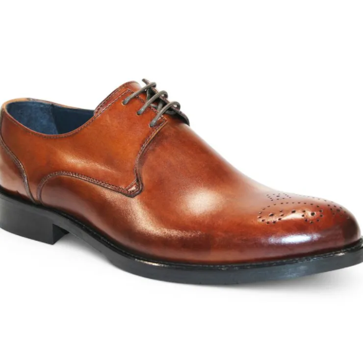 Clearance Fennix Firmani David Genuine Leather Shoes Brandy