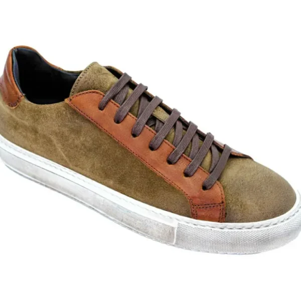 Fashion Belvedere Giovacchini by Ricardo Suede Sneaker Antique Cognac AntiqueCognac