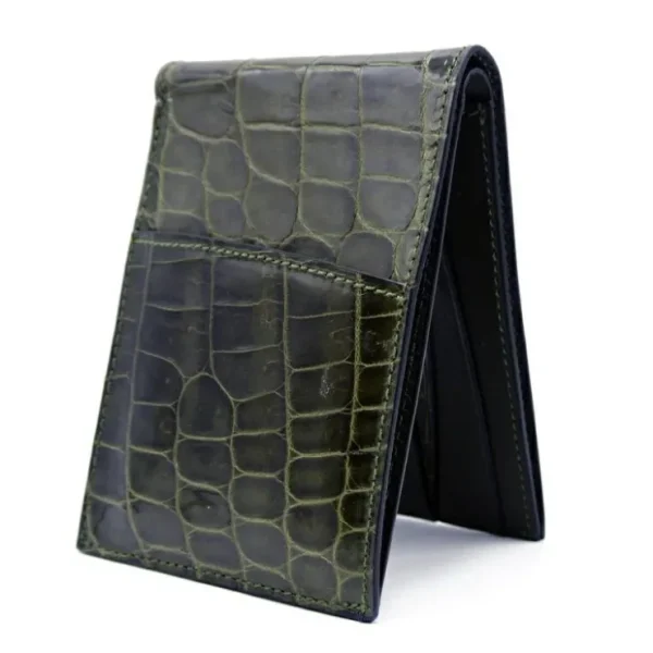 gracen_nile_crocodile_bif_0-2.webp Best Sale Zelli Gracen Nile Crocodile Bi-Fold Wallet Green