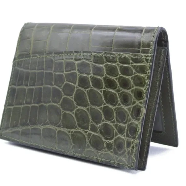 Cheap Zelli Gracen Nile Crocodile Card Case Green